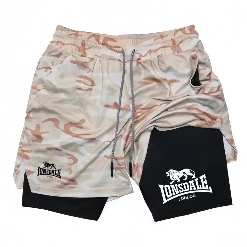 Bedruckte 2-in-1-Laufshorts für Herren, Fitnessstudio – Bild 5