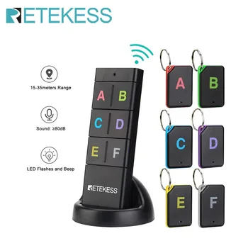 Retekess TH104 Kabelloser Schlüsselfinder, RF-Schlüsselfinder, Haustier-Tracker, Geldbörsen-Tracker