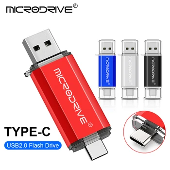 Typ C USB-Flash-Laufwerk otg 2 in 1 USB 2,0 Micro-USB-Stick 128GB 64GB 32GB 16GB 8GB 4GB Pen drive