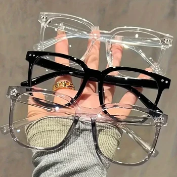 Vintage Transparent Computer Brille Rahmen Frauen Männer Anti Blau Licht Platz Brillen Blockieren Gläser