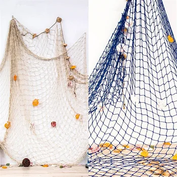 Fischernetz Wandbehänge Ornament Studio Prop Zimmer Home Dekoration Mediter Meer Aufkleber Marine über dem