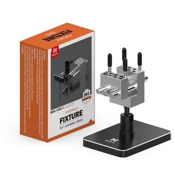 MAZHA T0010 2-in-1 tragbarer Mini-Tischschraubstock, kompakte verstellbare Klemme zum Modellieren