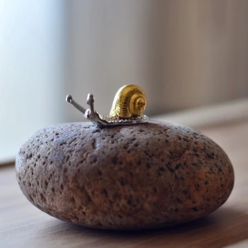 Kreative Schnecken-Ornamente aus Legierung, kleine Dekorationen für Zuhause, Bonsai mit Räucherwerk