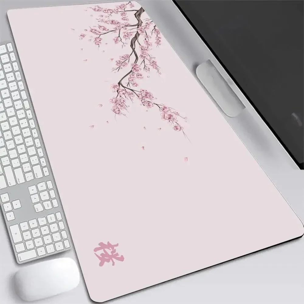 Japan Kirschblüte Mauspad XXL Grau Laptops Gaming – Bild 3