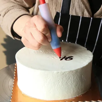 Backen Werkzeuge Food Grade Silikon Schokolade Squeeze Sauce Schreiben Dekorieren Stift Kuchen Schreiben Stift