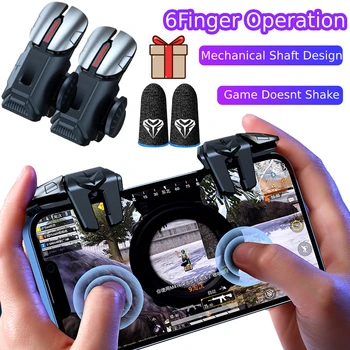 G21 Handy Spiel Trigger Gamepad Joystick 6-Finger Ziel Schießen L1 R1 Schlüssel Taste Für Telefon Android