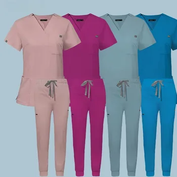 OP-Saal Medizinische Uniform Scrubs Krankenhaus Arbeits Scrubs Set Medizinische Versorgung Krankenschwester