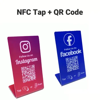 NFC 215, programmierbarer QR-Code, Google Review Card, NFC-Stationstisch, NFC, Instagram, Facebook, TK-Karte