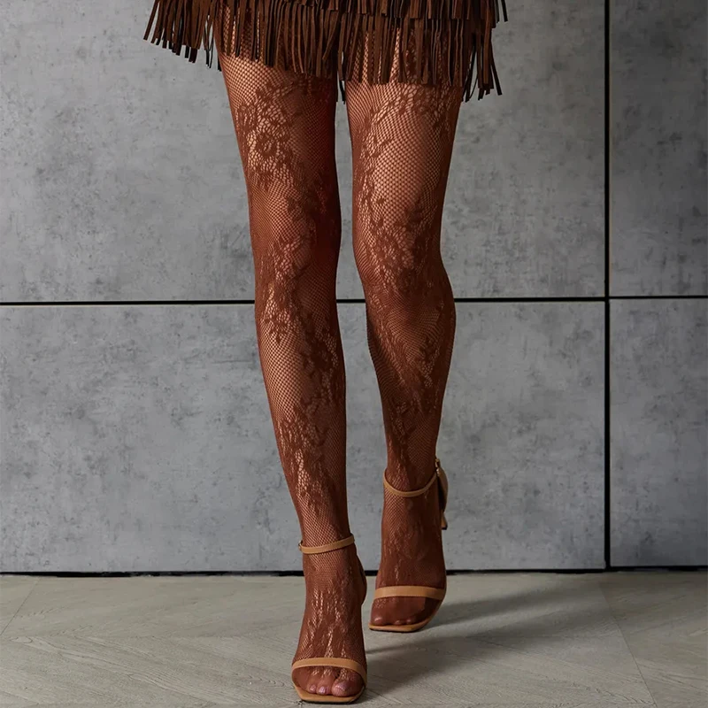 Y2k Strumpfhosen mit Blumenmuster für Damen, 2025, neue – Bild 3