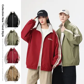 Jacke zweiseitige Langarm Outdoor Männer Mäntel Frauen reversible wind dichte Mäntel spritzwasser geschützte