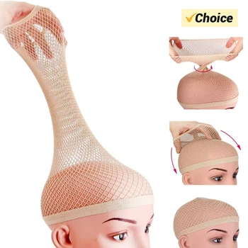 Nylon Haarnetz Neue Dehnbare Elastische Haarnetze Mode Mesh Weben Perücke Kappen Für Frauen, Die Perücke