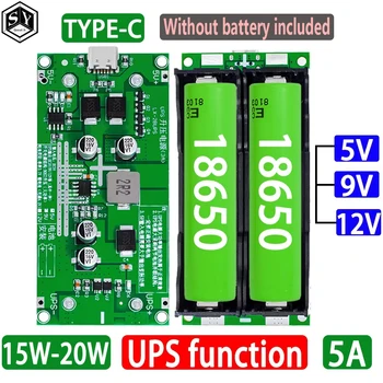 Typ-C 15 W 3 A 18650 Lithium-Batterie-Ladegerät-Modul DC-DC Step-Up-Booster Schnellladung
