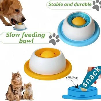Leckschale für Hunde/Katzen, Leckspielzeug für Haustiere, langsames Futternapf, rutschfeste Leckschale