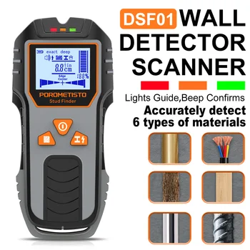 6in1 Stud Finder Wandscanner Detektor Multifunktions-Wandscanner für AC-Kabeldrähte Holz Metallrohr