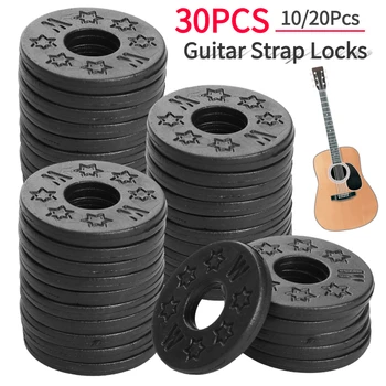 Gitarre Strap Locks Blöcke Gummi Sicherheit Lock Protector für Bass Ukulele Akustische Klassische elektrische