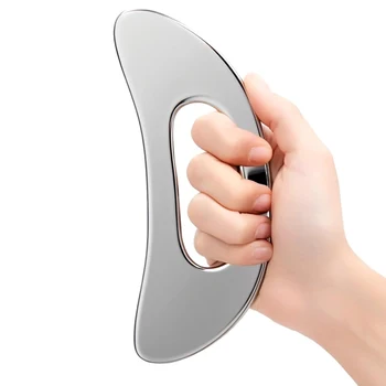Metallkörper Gua Sha Massagegerät mit Griff Körper Muskelschaber Werkzeuge Größere Faszien Guasha