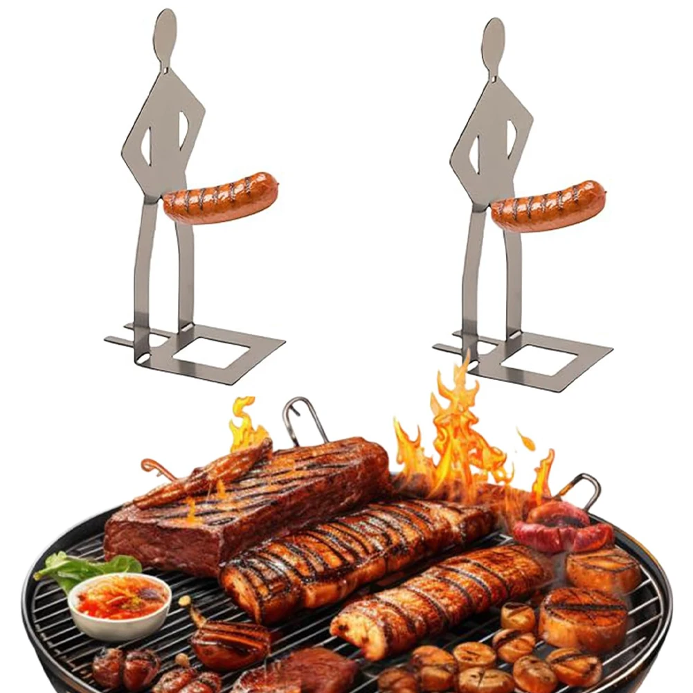Edelstahl BBQ Wursthalter Neuartige Party-Camping-Geschenke