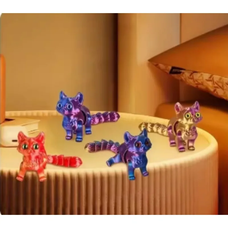Laser Mini Katze 3D gedruckt niedlich Schreibtisch Ornament – Bild 4
