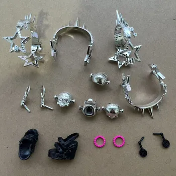 DIY Monster-Puppen-Teile: -Accessoires wie Ohrringe, Halsketten, Hüte, Zauberstäbe, Gürtel, Kronen