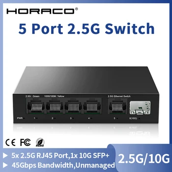 5-Port 2,5-GbE-Ethernet-Switch, nicht verwalteter 2,5-Gbit/s-Netzwerk-Switch, 1 Port 10 GB SFP+-Steckplatz