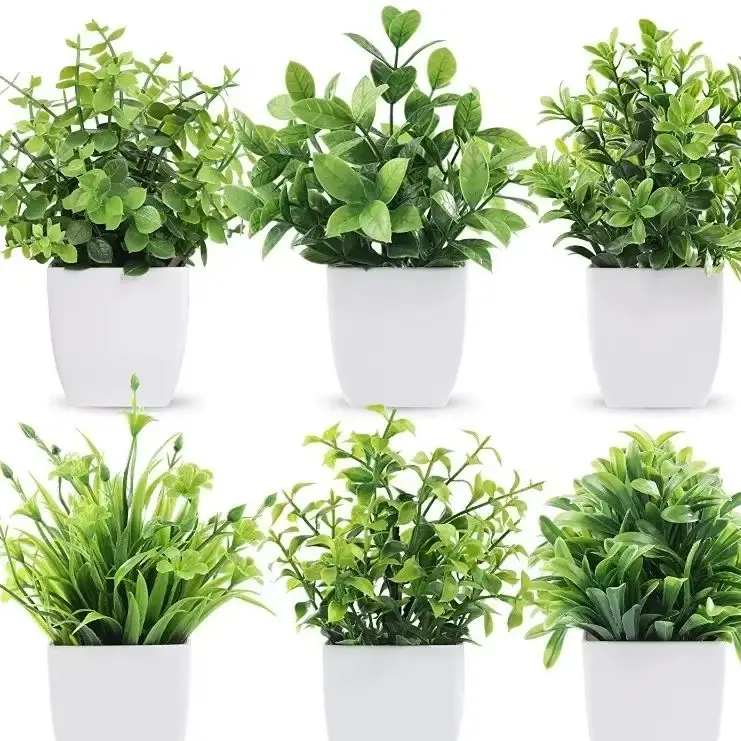 Künstliche Bonsai-grüne gefälschte Pflanze, Eukalyptus-Blume