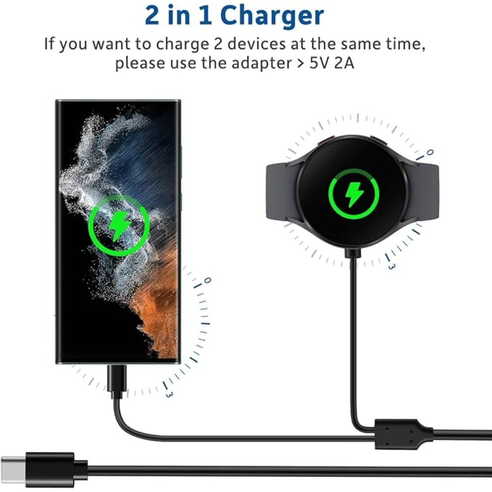2-in-1-Ladegerät für Samsung Galaxy Watch 7/6/5/5 Pro USB-C – Bild 4