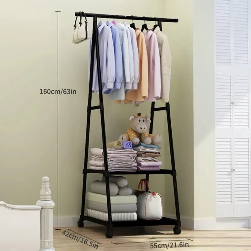 Einfacher Kleiderbügel, Hutablage, bodenmontierter – Bild 4