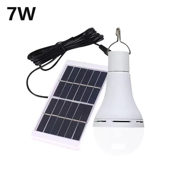 7W Solar Licht Wasserdicht USB Aufgeladen Hängen Notfall Sonnenlicht Angetrieben Lampe Outdoor Indoor Haus
