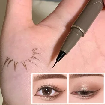 Wasserdichter, schnell trocknender flüssiger Eyeliner/ultradünner mattschwarzbrauner/lang anhaltender