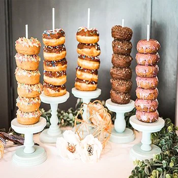 DIY Holz Donut Wand rustikale Hochzeitsdekoration Tisch Donut Party Dekor Babypartys Brautparty (3 Stück)