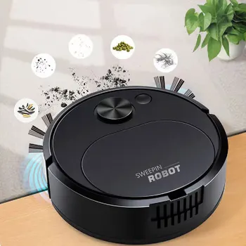 USB-Kehrroboter-Staubsauger Wischen 3 in 1 Smart Wireless 1500Pa Ziehen Reinigung Sweep Floor für das Home