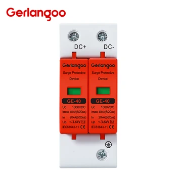 2P DC SPD 20KA 40KA Überspannungsschutzgerät 500V 600V 800V 1000V Spannungsschutz Solar PV Photovoltaik