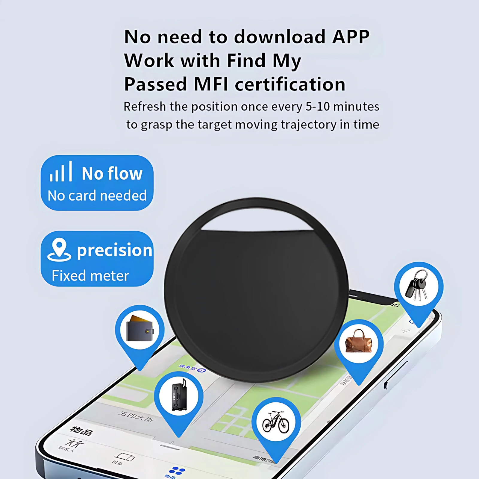 Smart Bluetooth Mini GPS Tracker funktioniert mit Find My APP – Bild 4