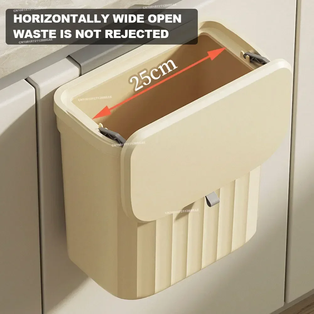 12L Küchen-Mülleimer, Wandmontage, hängender Mülleimer mit – Bild 4