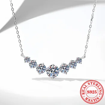 925 Sterling Silber Halskette Anhänger 5A Zirkon Mode für Damen Hochzeitsschmuck Verlobungs-Charm