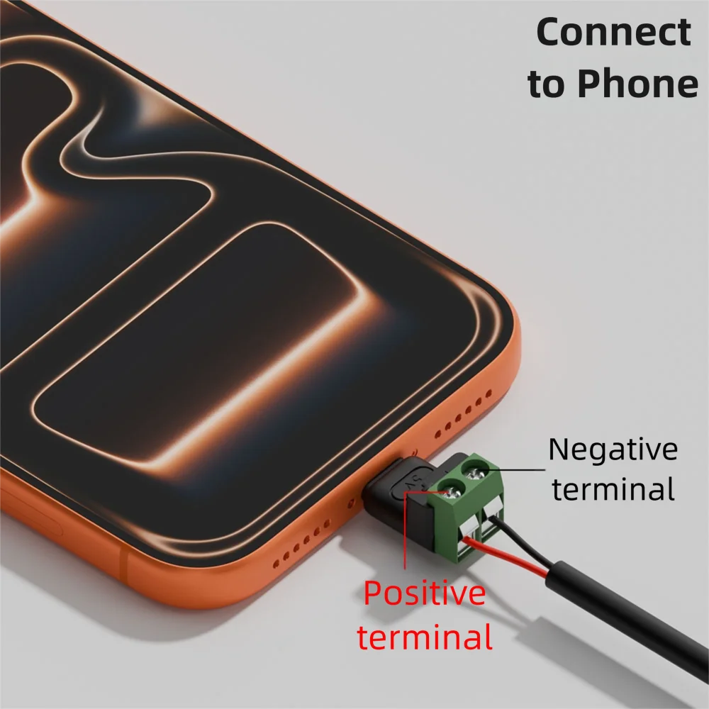 Lötfreier USB-C-auf-2-Pin-Klemmenadapter – Bild 3