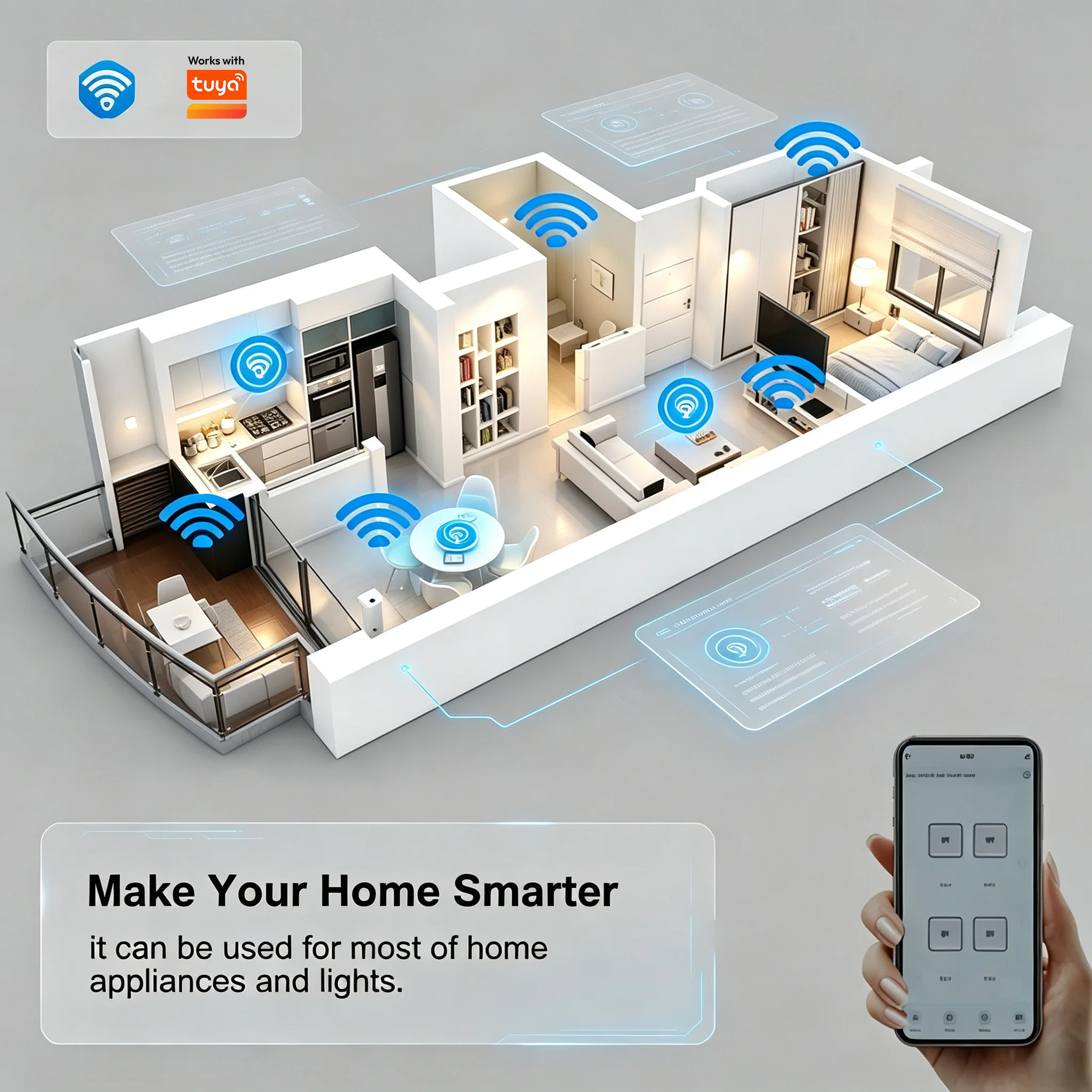 4-Kanal WLAN-Relais Smart Wireless Schaltmodul 4-Kanal 7-32V – Bild 2