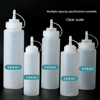 Ketchup BBQ Saucen Olivenöl Flasche Große Squeeze Würze Flaschen mit DüsenDispenser Squeeze Sauce Flasche