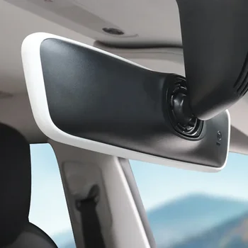 Silikon-Rückspiegel-Schutzrahmen für Tesla Model 3Y S X Mittelkonsolen-Zubehör, Innenrückspiegel-Abdeckung