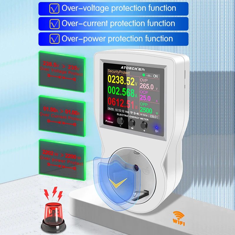 AC85-265V 16A Tuya WIFI Smart Steckdose Digitale Wattmeter – Bild 2