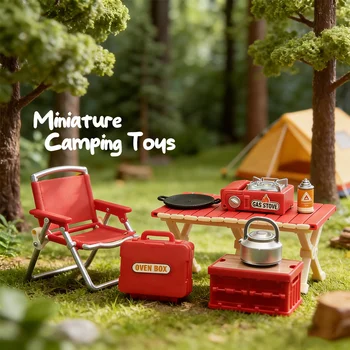 Miniatur-Camping-Picknick-Modellset, Puppenhaus-Zubehör, DIY-Basteldekorationen, Fotografie-Requisiten