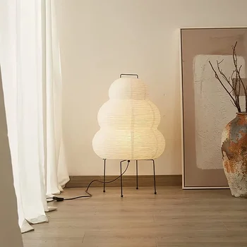 Japanisches Design Akari Noguchi Yong Tischlampe, weißes Reispapier, dekorative Schreibtischleuchten