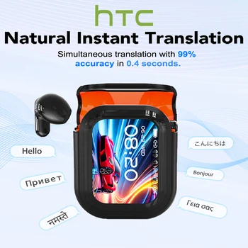 Übersetzer HTC NE20 Neue Bluetooth 6.0 Drahtlose Kopfhörer Übersetzungskopfhörer IPX4 Wasserdicht Bewertung