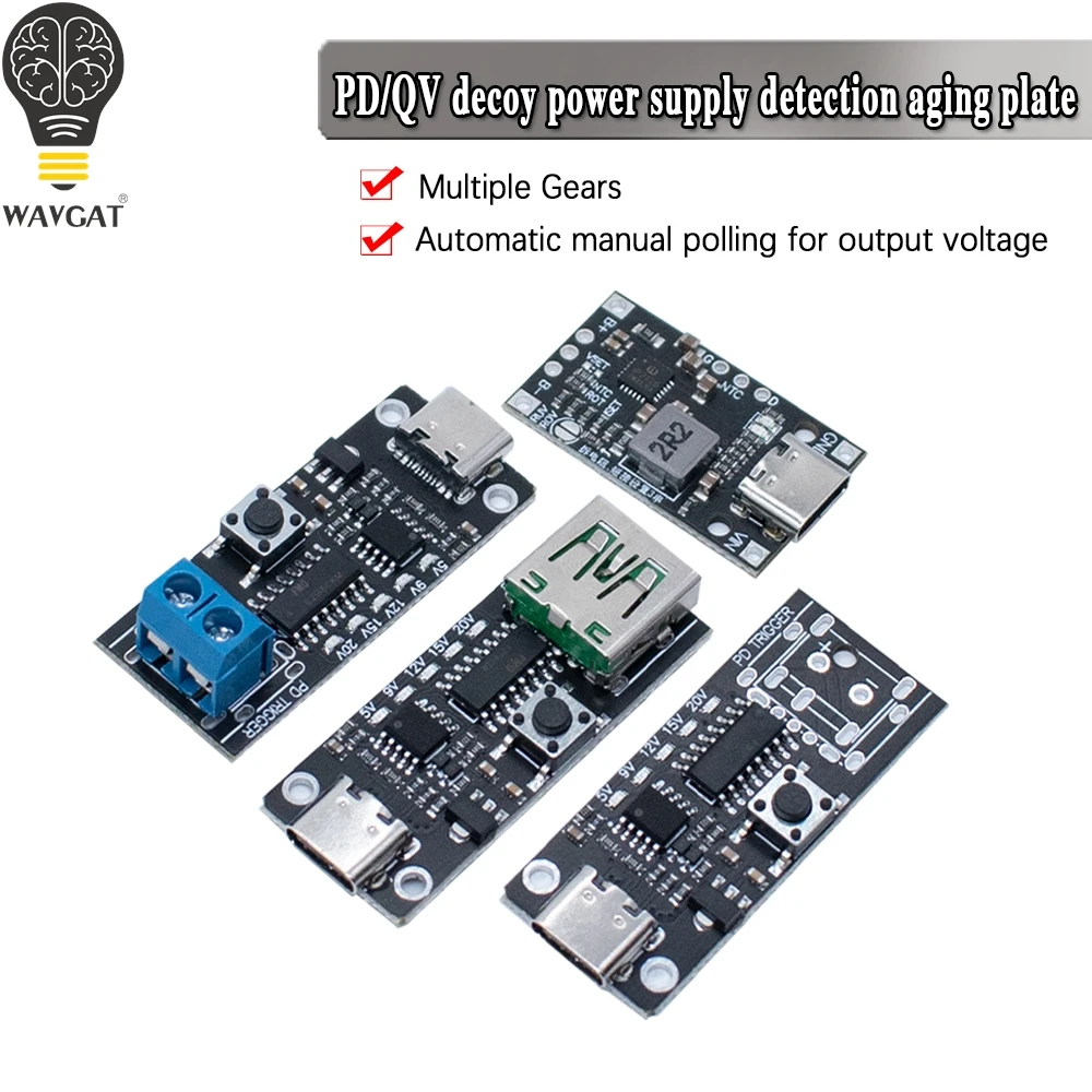 100w 5a USB-C Schnelllade-Trigger platinen modul pd/qc