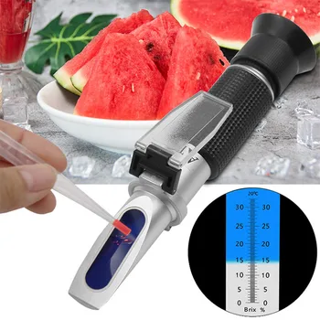 Handheld Zucker Refraktometer Zucker Konzentration Meter Densimeter 0-32% Brix Saccharimeter Tester Obst