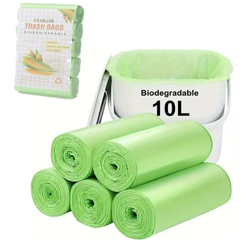 10L Müllbeutel, biologisch abbaubar, langlebig, dick, Papierkorb, Reinigungsbeutel für Küche, Badezimmer