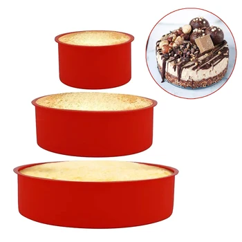 Runde Silikonformen, Backformen, becherförmige Gebäck-, Muffin- und Kuchenformen, Backzubehör, Silikonformen