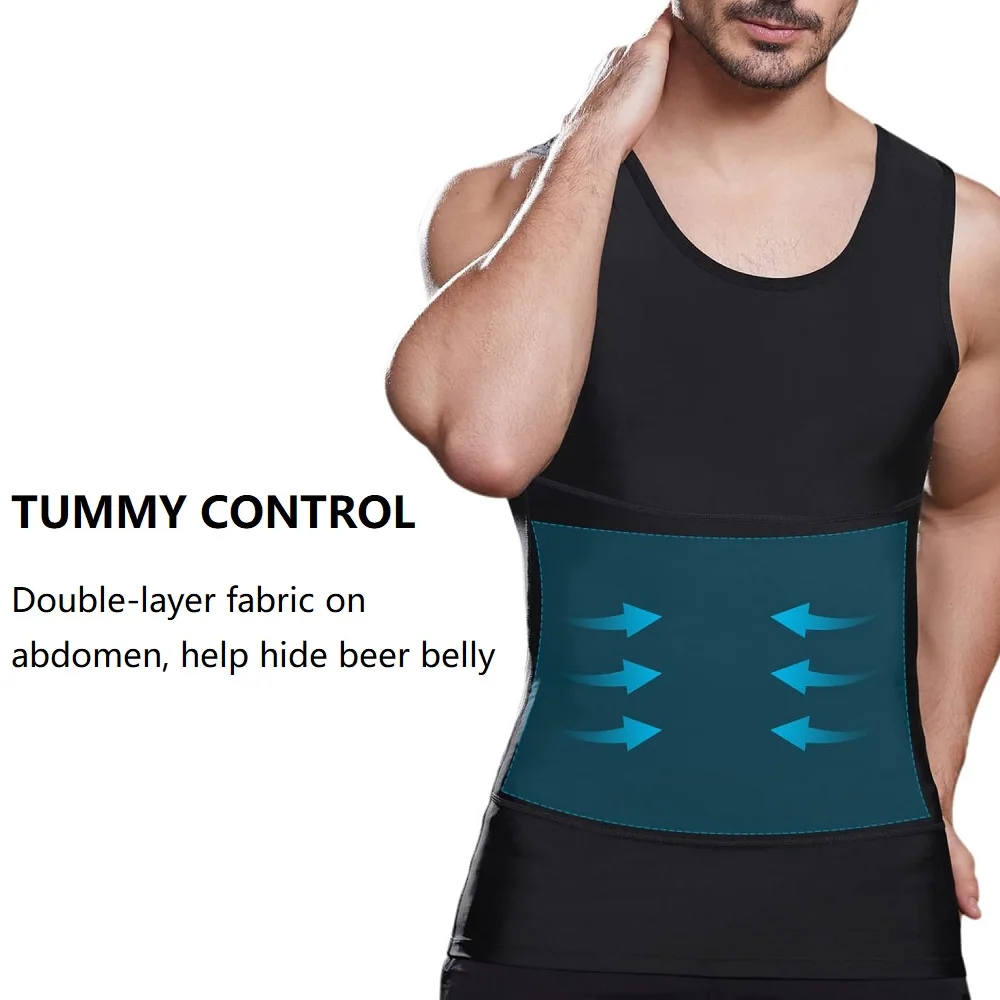 Herren Kompression hemden Tanktops Unterhemden Herren – Bild 2