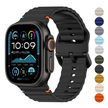 Silikonarmband für Apple Watch Band 44mm 49mm 40mm 45mm 42mm 46mm Correa Armband iWatch Series 11 9 8 7 6 SE