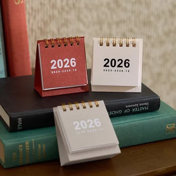 2026 Mini Einfacher Kalender Kleiner Tischkalender Kreativer Spulenkalender Planer Desktop-Dekoration